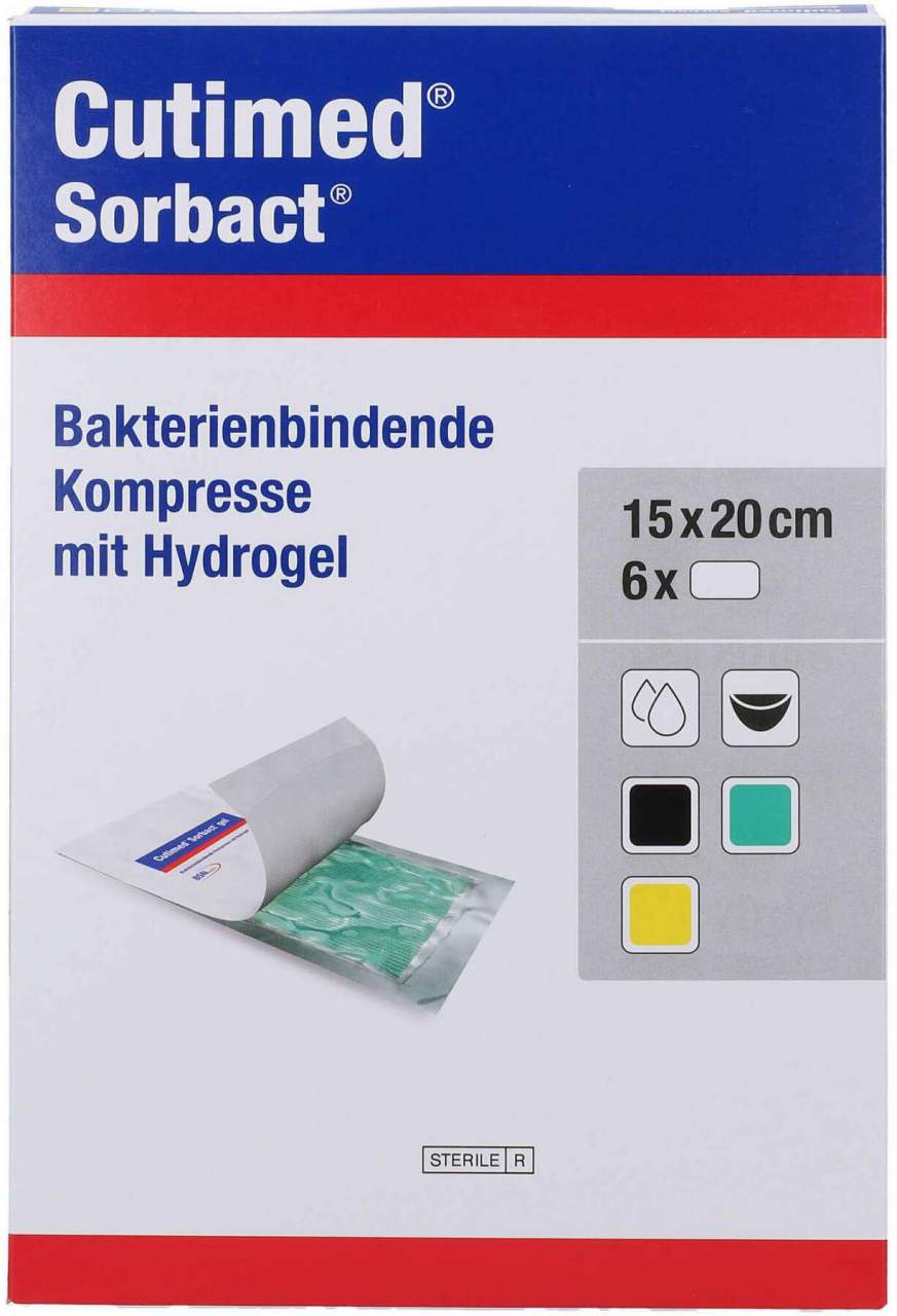 Cutimed Sorbact Gel 15 X 20 cm 6 Kompressen