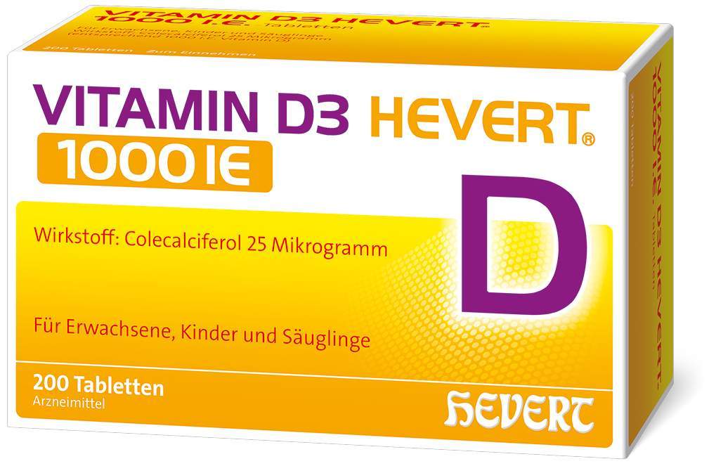 Vitamin D3 Hevert 1000 I.E. 200 Tabletten