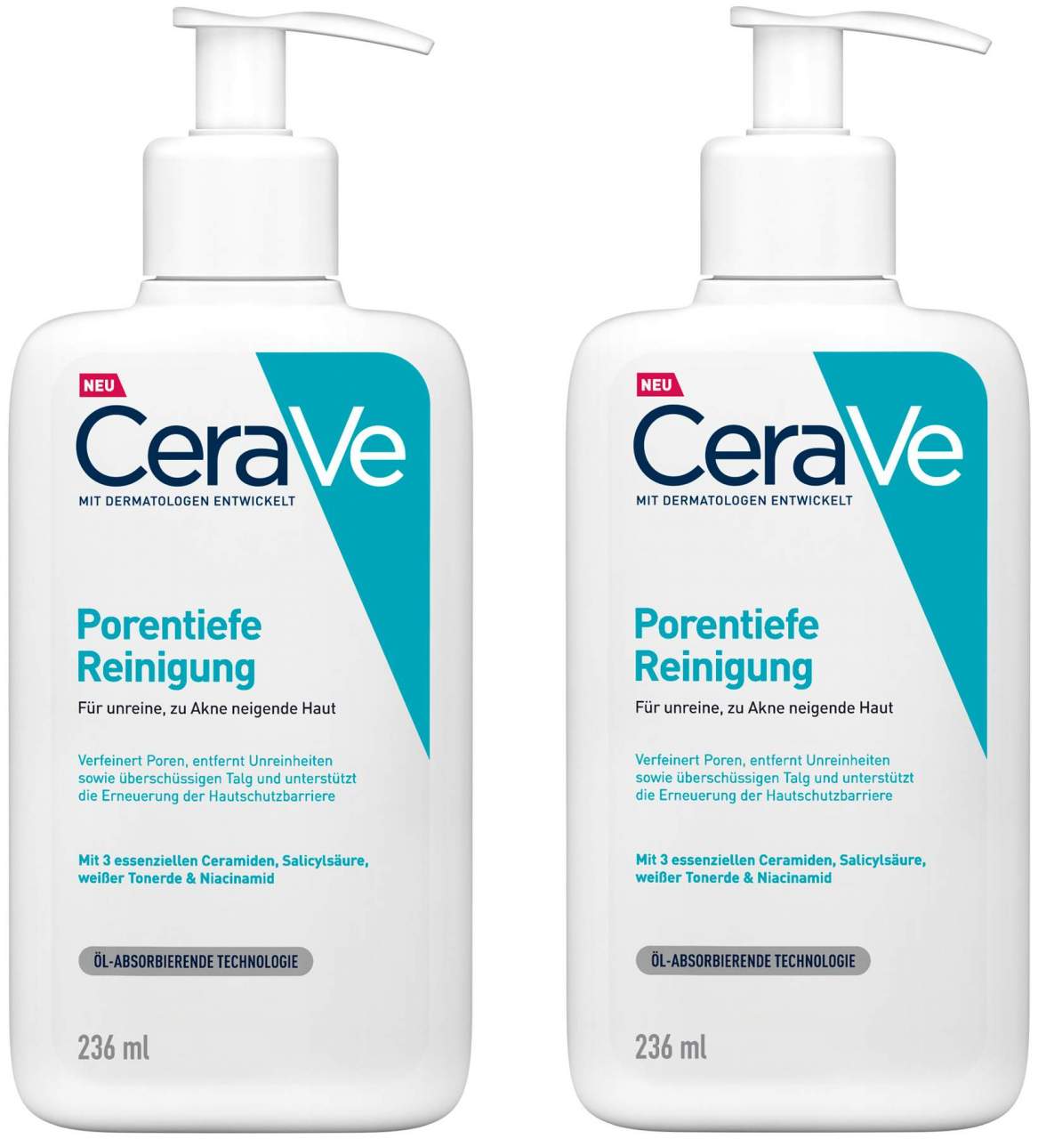 Cerave porentiefe Reinigung Gel 2 x 236 ml