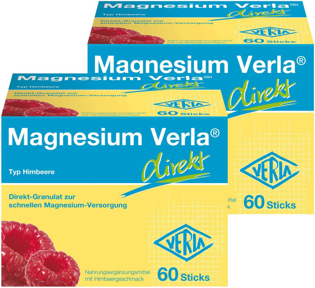 Magnesium Verla Direkt Himbeere 2 x 60 Granulatbeutel