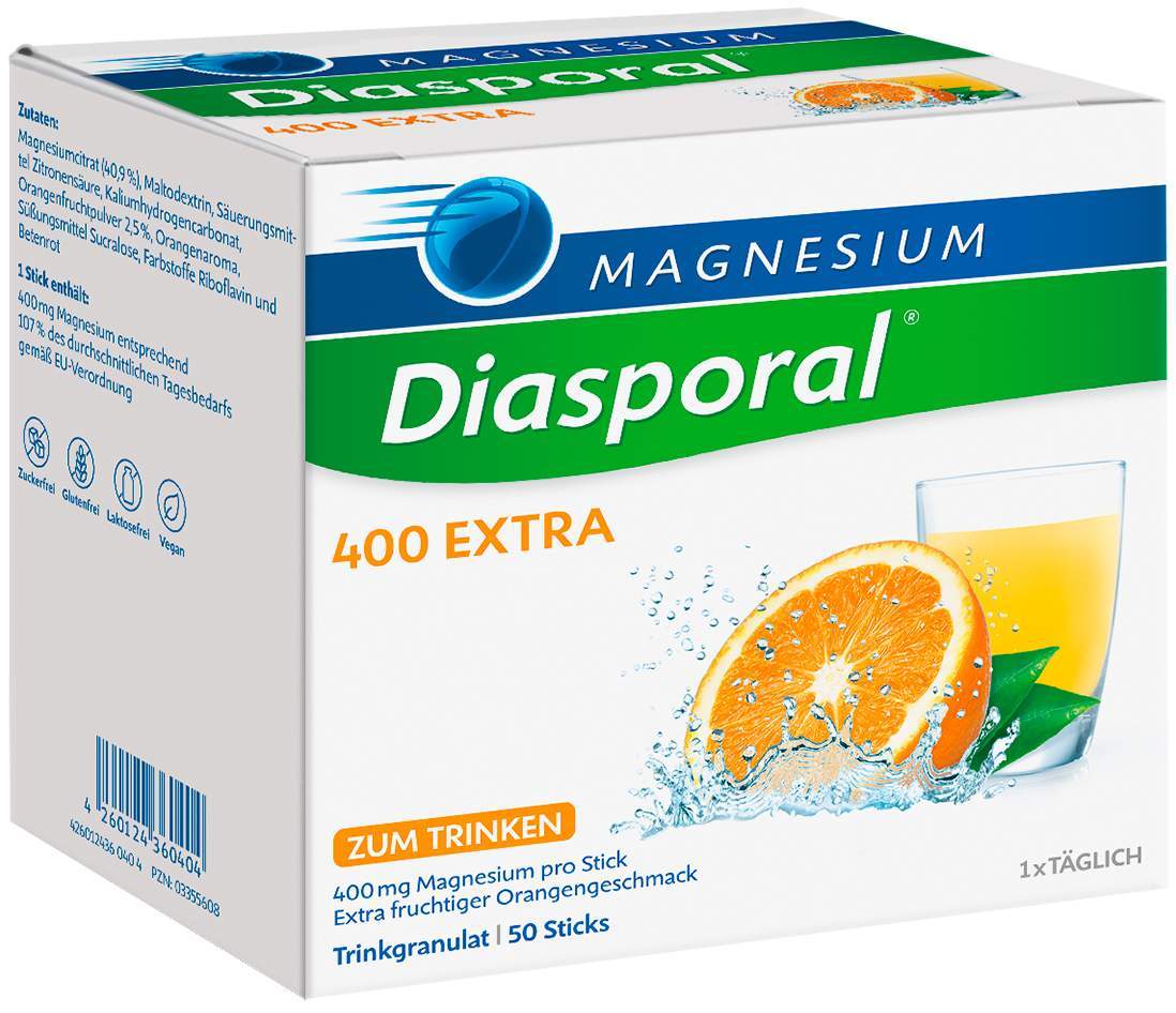 Magnesium Diasporal 400 extra Trinkgranulat 50 Stück
