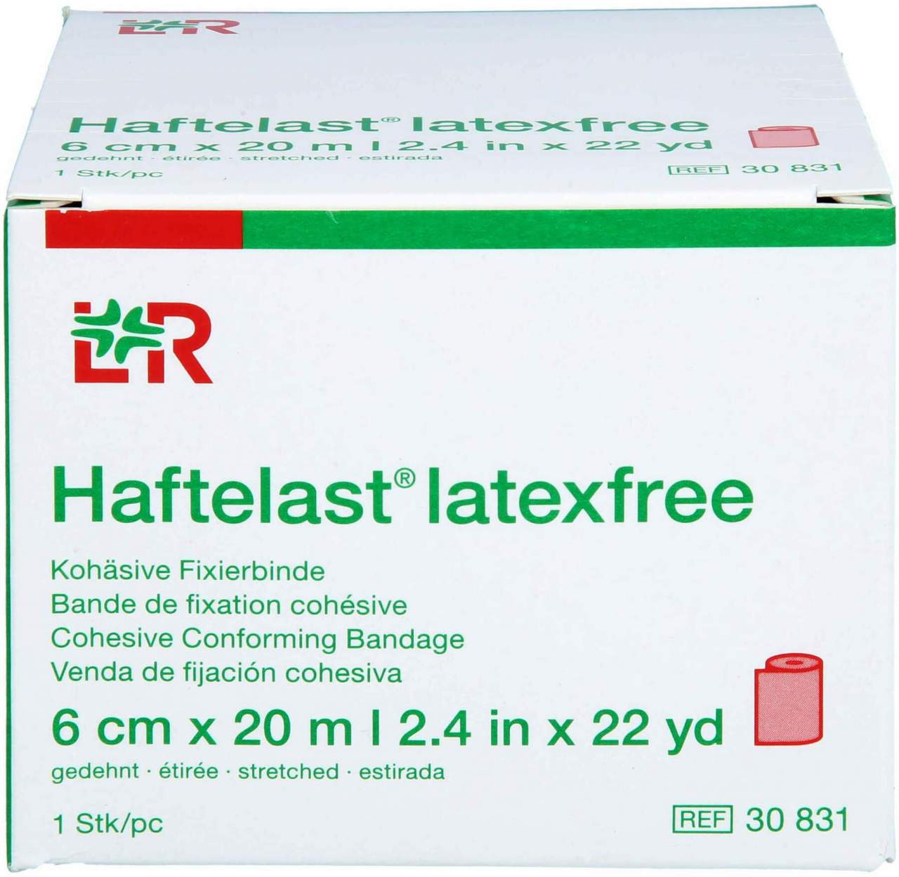 Haftelast Fixierb.Kohäs.Latexfrei 6 Cmx20 M Rot