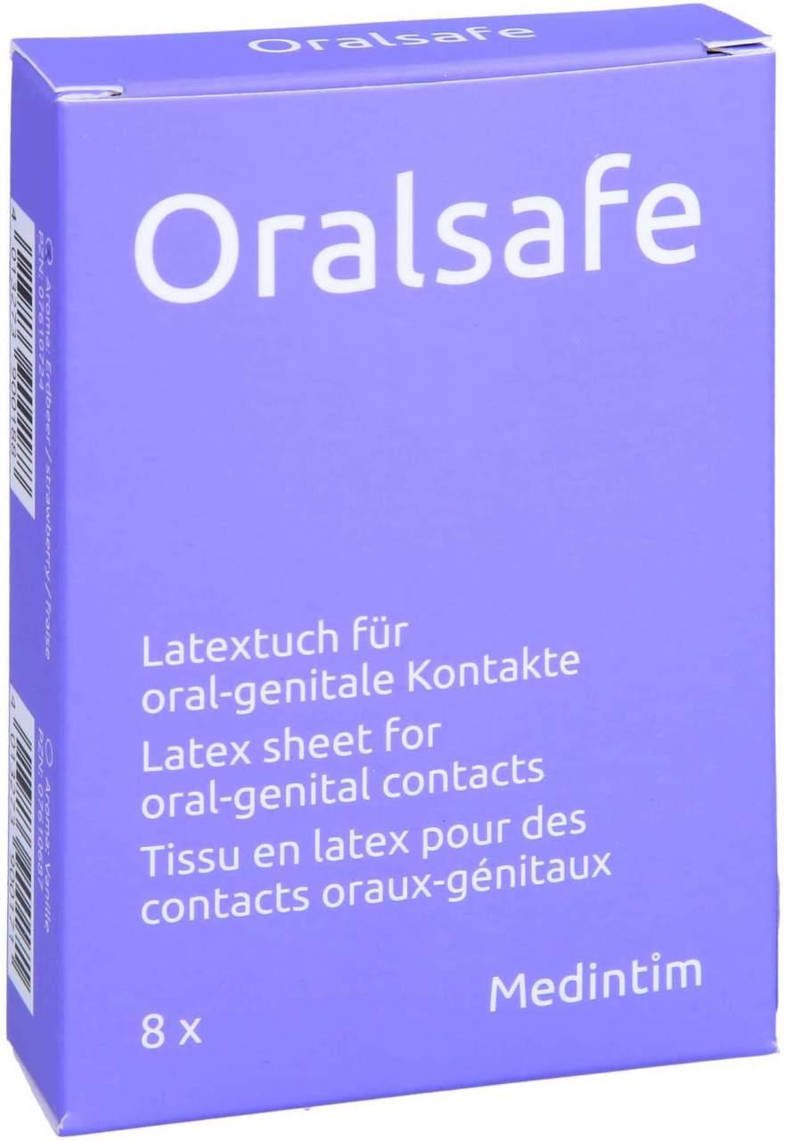 Oral Safe Latexschutztuch Erdbeere 8 Stk