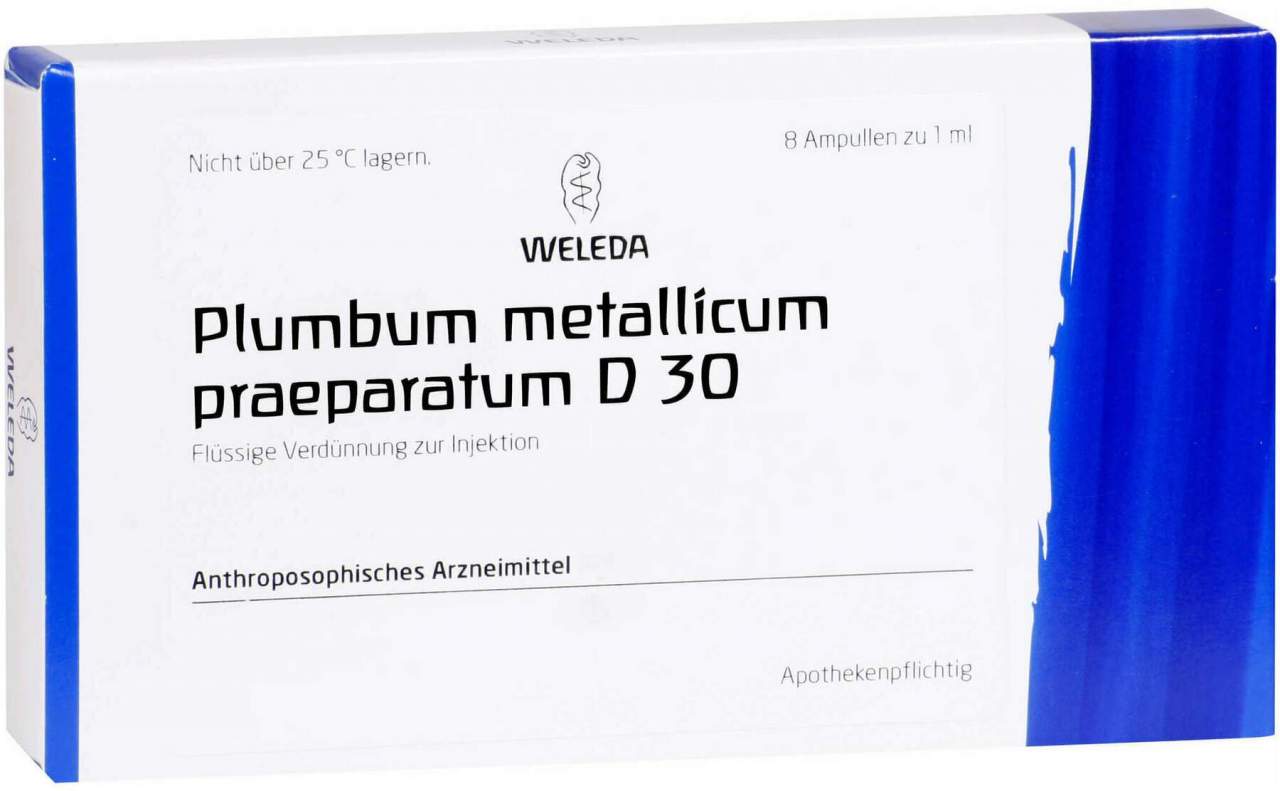Weleda Plumbum Metallicum D30 8 X 1 ml Ampullen
