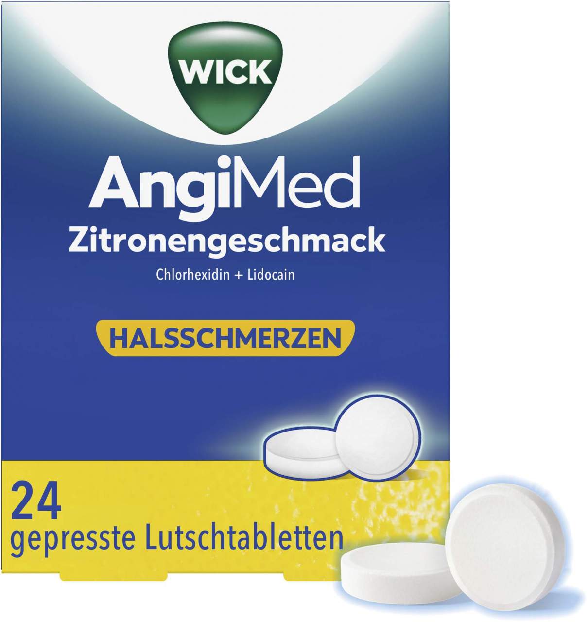 WICK AngiMed Zitronengeschmack 24 Lutschtabletten