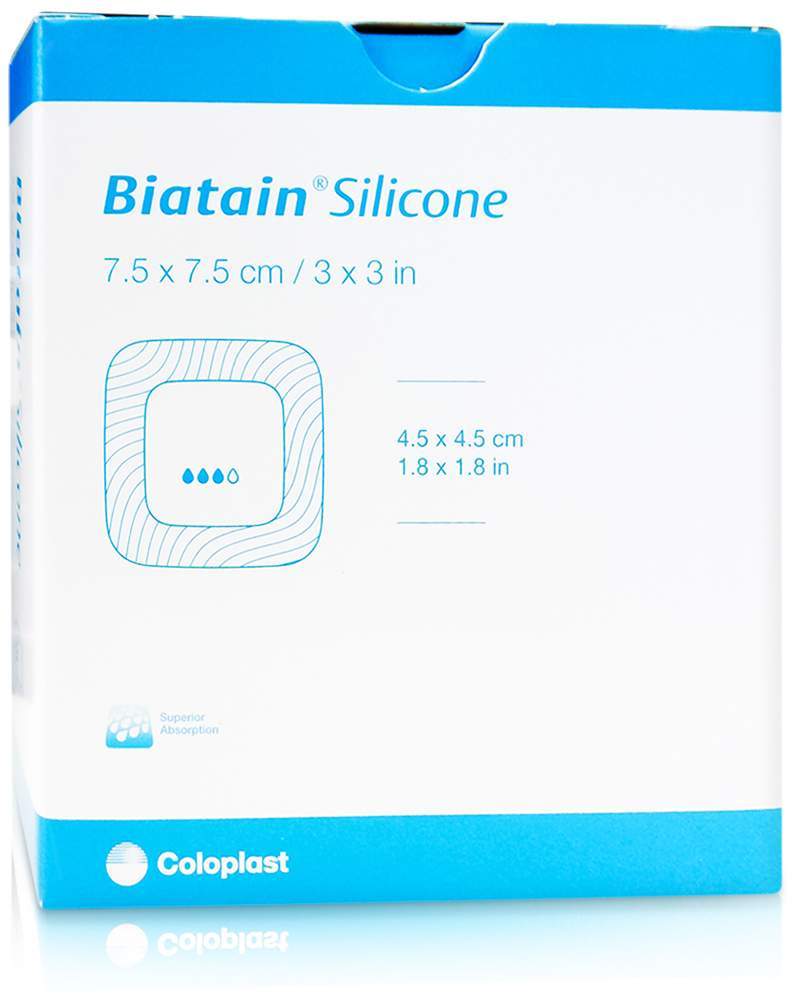 Biatain Silicone Schaumverband 7,5x7,5 cm
