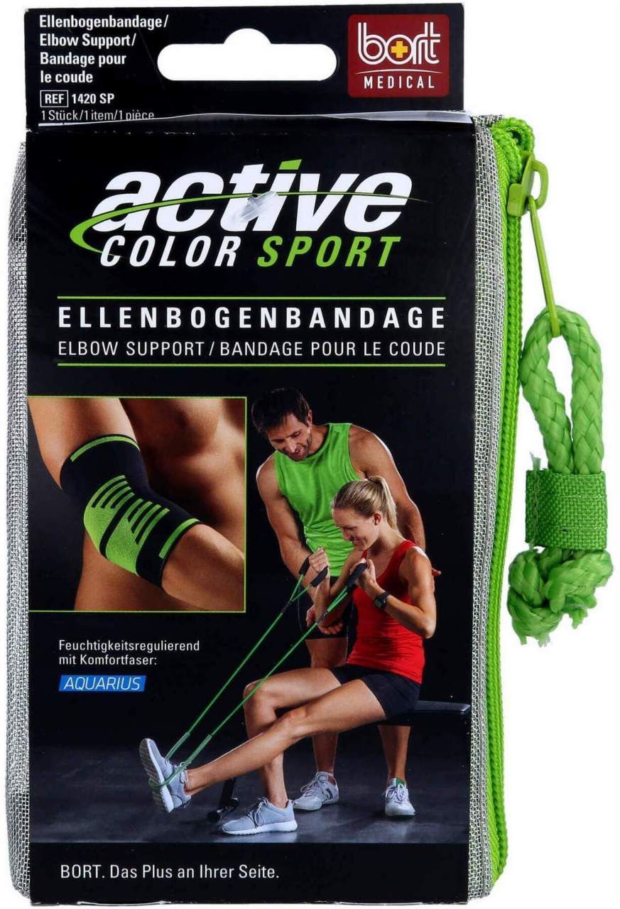 Bort Activecolor Sport Ellenbogenband.S Schwarz Grün 1 Stück