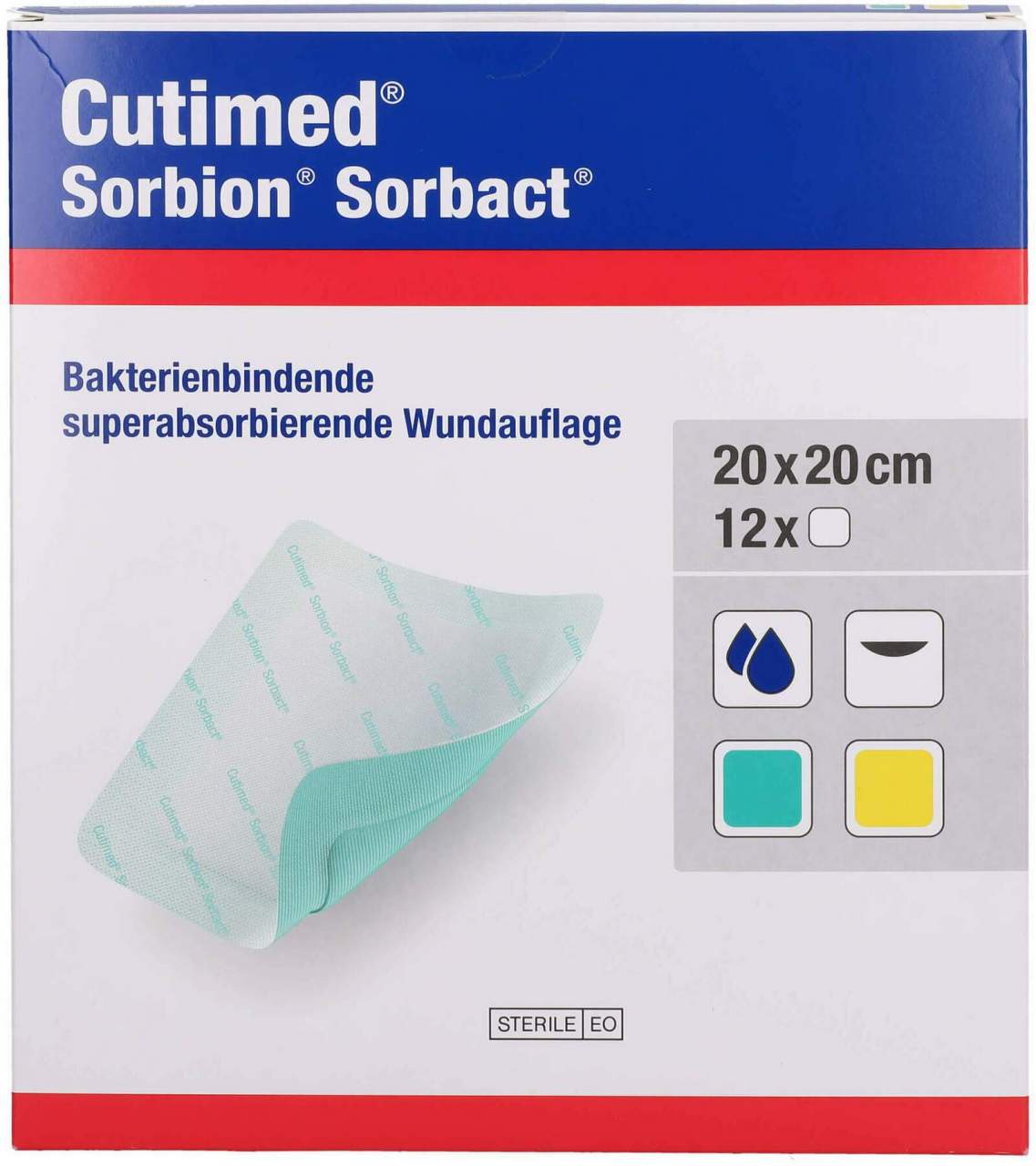 Cutimed Sorbion Sorbact Wundauflage 20x20 cm