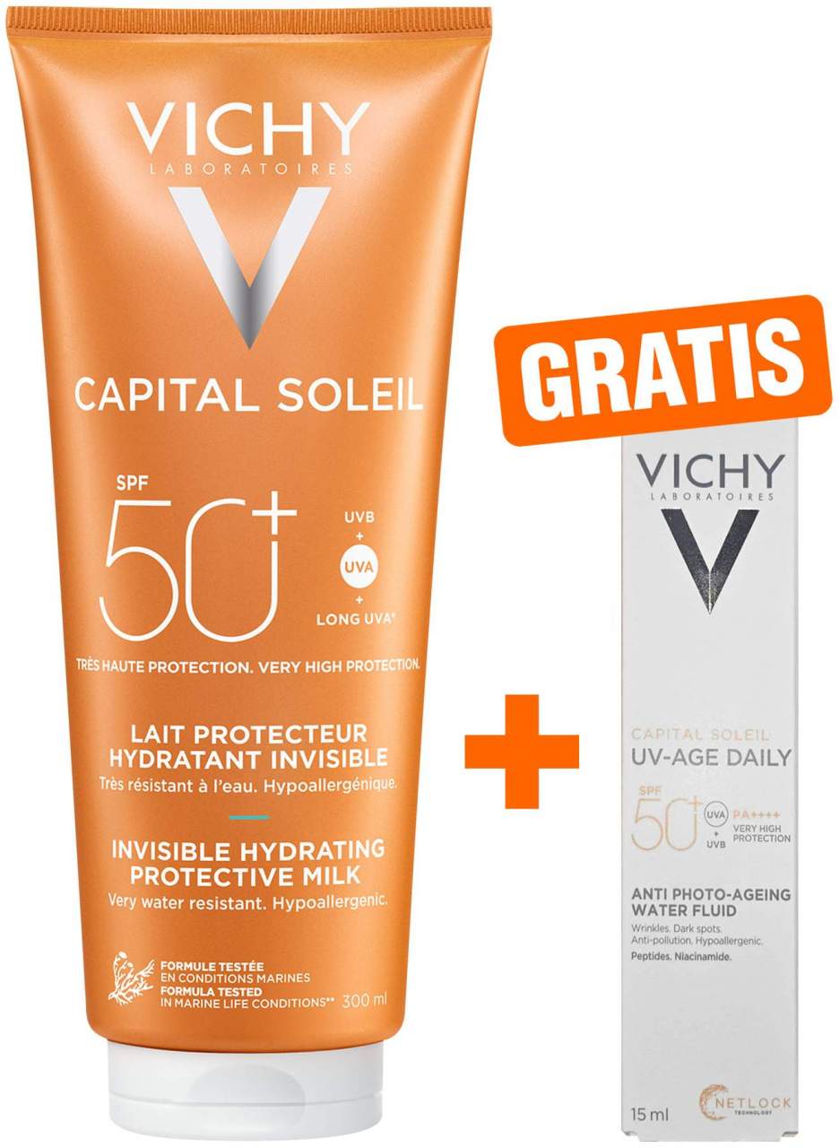 Vichy Capital Soleil 300 ml Sonnenmilch für die ganze Familie LSF 50+ + gratis Capital Soleil UV-Age LSF 50+ 15 ml - Sonnenschutz