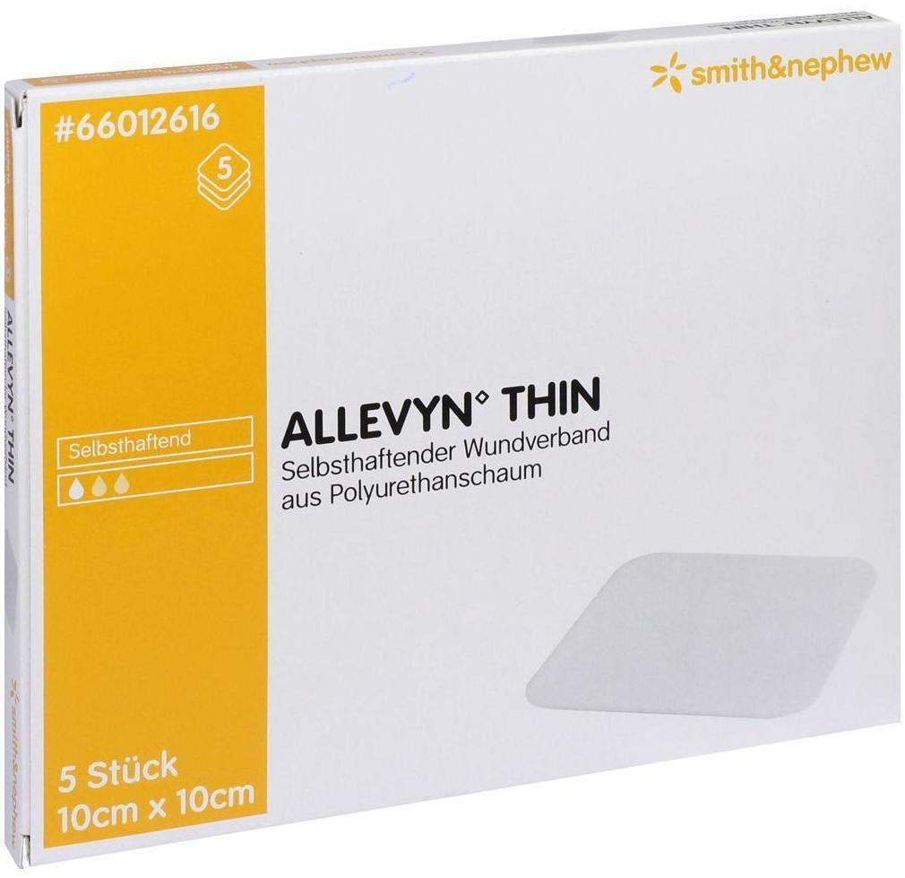 Allevyn Thin 10x10 cm Dünne Wundauflage