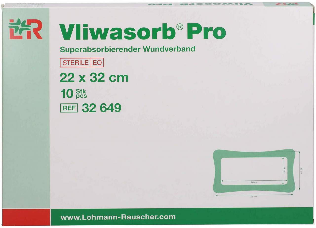 Vliwasorb Pro Suberabsorb.Komp.Steril 22x32 cm