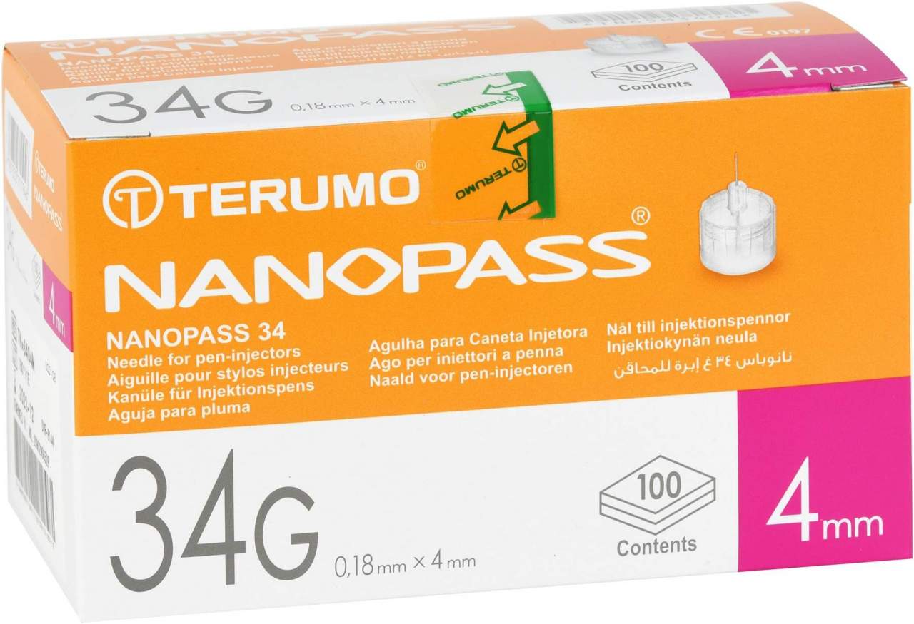 Terumo Nanopass 34 Pen Kanüle 34 G 0,18 X 4mm