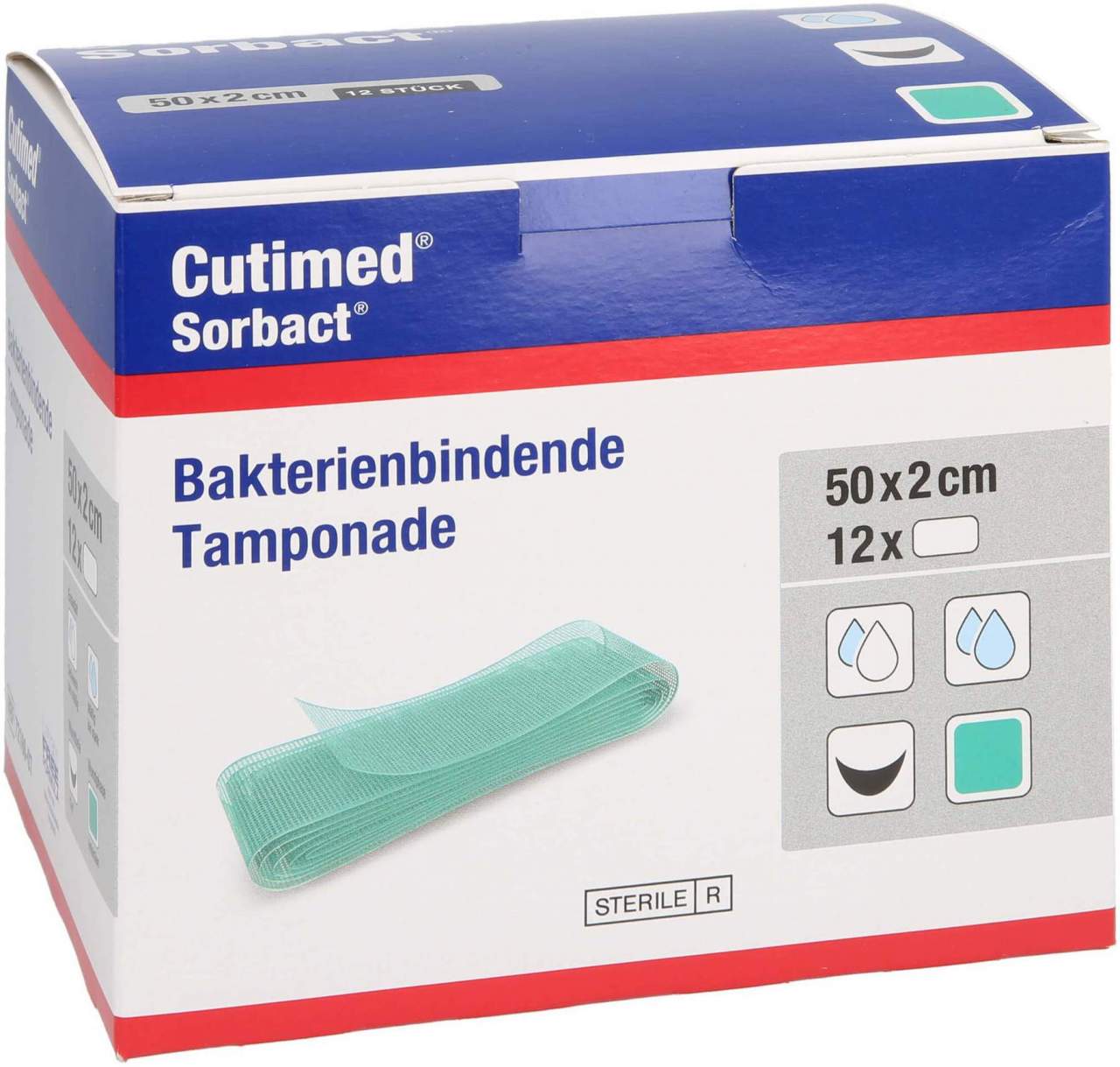Cutimed Sorbact Tamponaden 2 X 50 cm 12 Stück