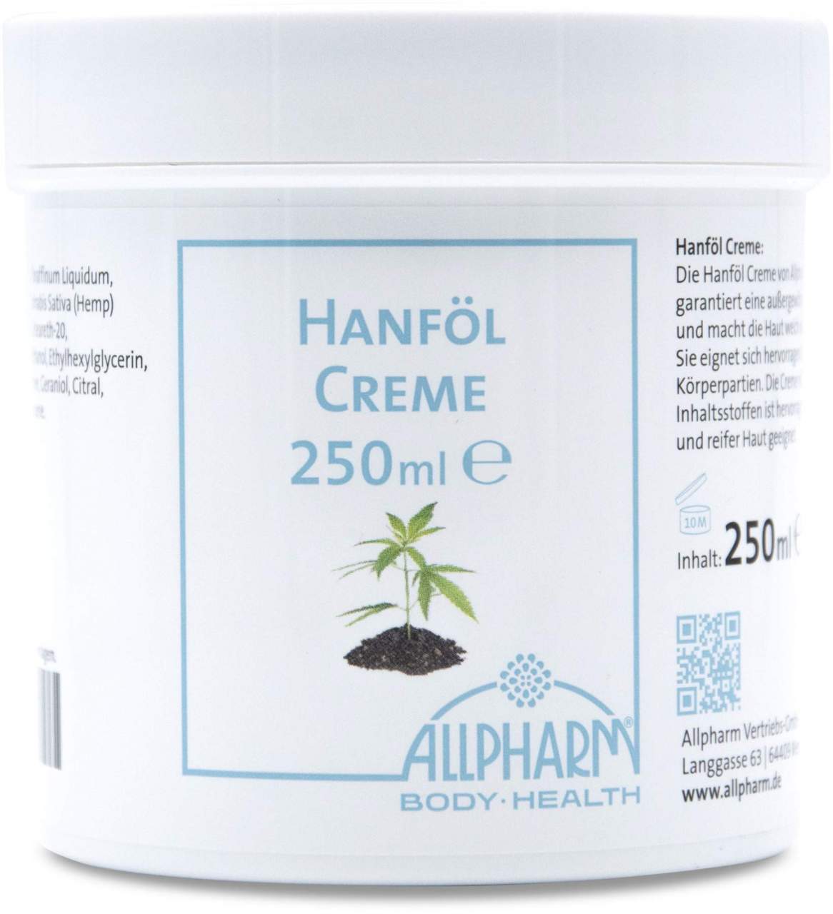 Hanföl 250 ml Creme