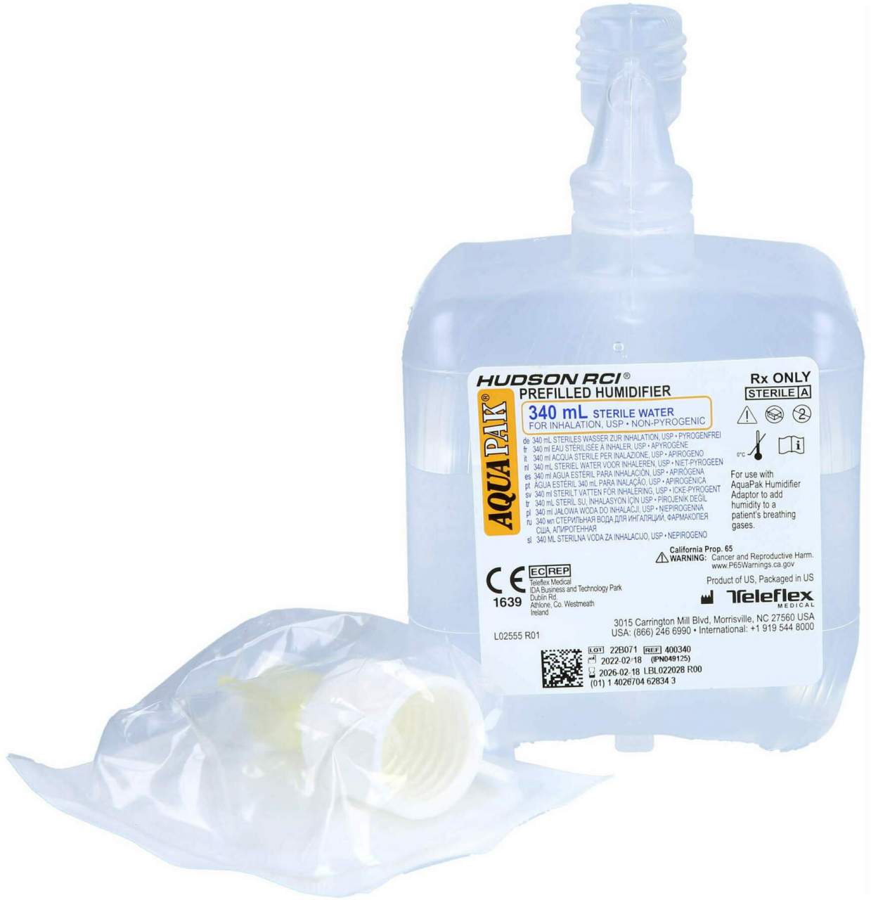 Aquapak 340 Sauerstoffins.+anfeuchtungsadapter 340ml