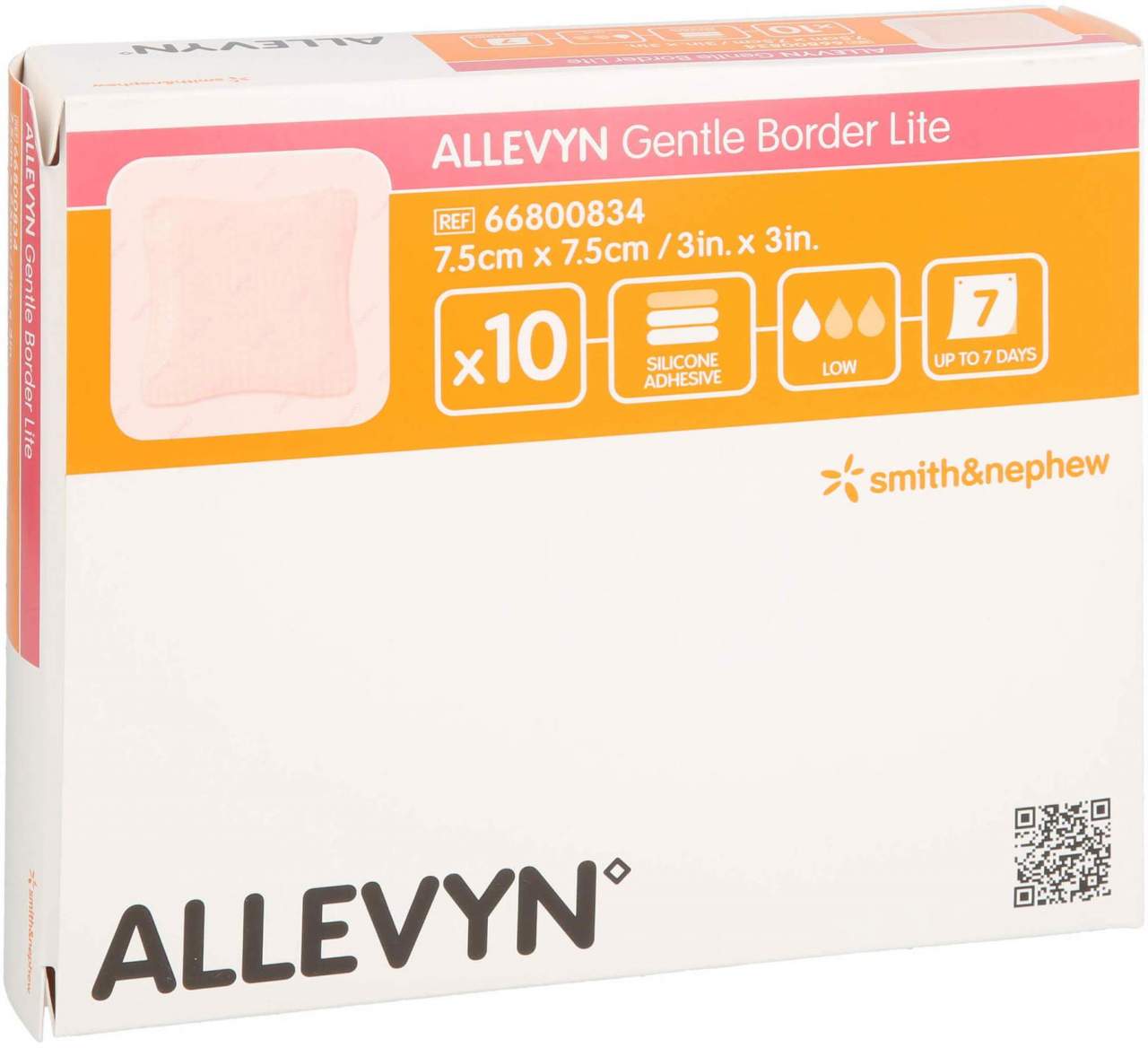 Allevyn Gentle Border Lite 7,5 X 7,5 cm Schaumverband 10 Stück