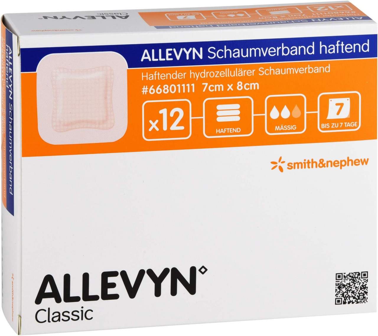 Allevyn Schaumverband 7x8 cm Haftend Cpc
