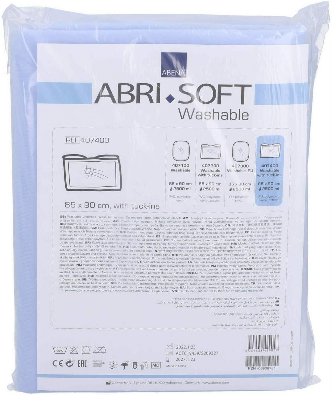 Abri Soft Waschbare Unterlage Pu 85 X 90 cm Mit Flügeln
