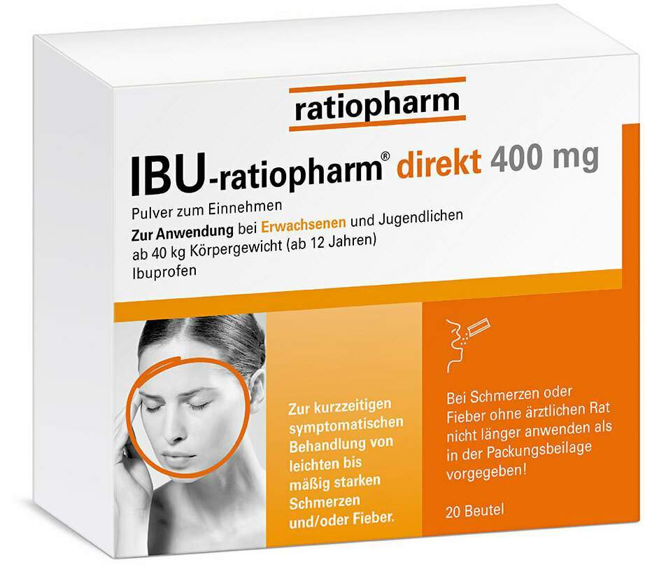 IBU ratiopharm direkt 400 mg Pulver zum Einnehmen 20 Beutel