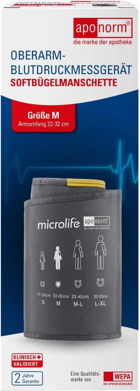 Aponorm Oberarmsoftmanschette M 22 - 32 cm 1 Stk