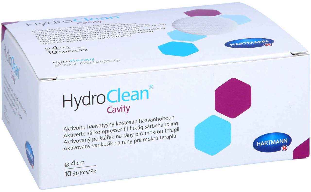 Hydroclean Cavity 4 cm Rund Steril 10 Kompressen