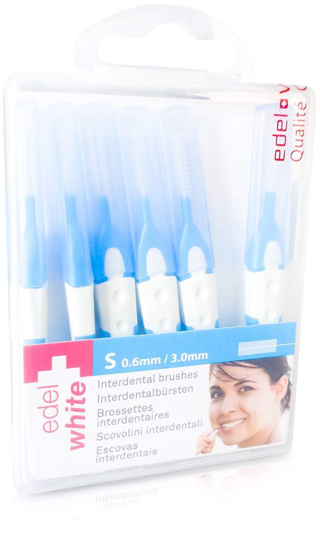 Edelwhite Pro Interdent.Bür.S 0,6-3mm Blau