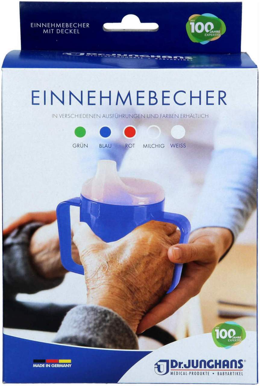 Einnehmebecher Mit Griff 2 Deckel 4 + 12 mm Milchig 1 Stück