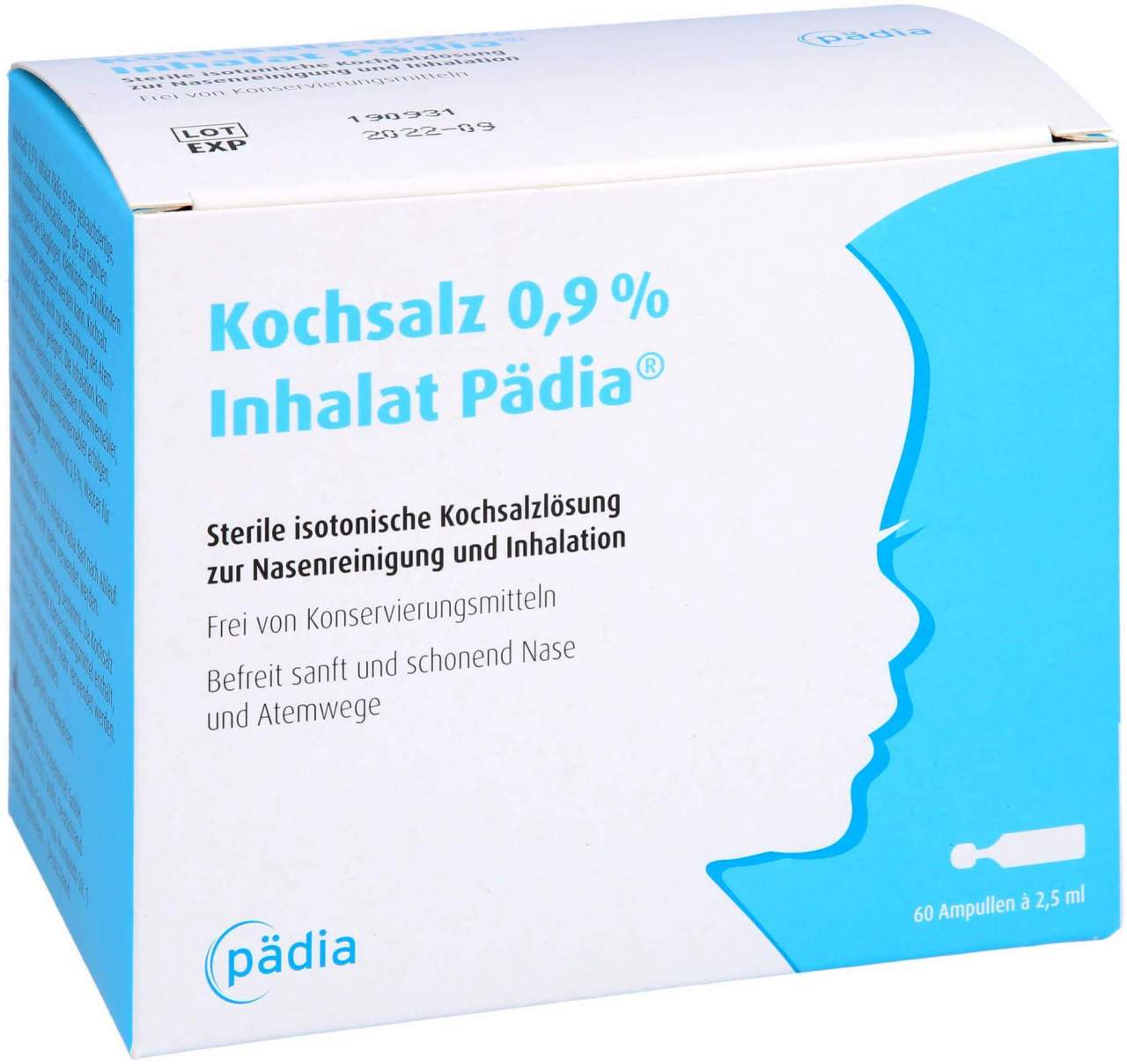 Kochsalz 0,9 % Inhalat Pädia Ampullen 60 Stk