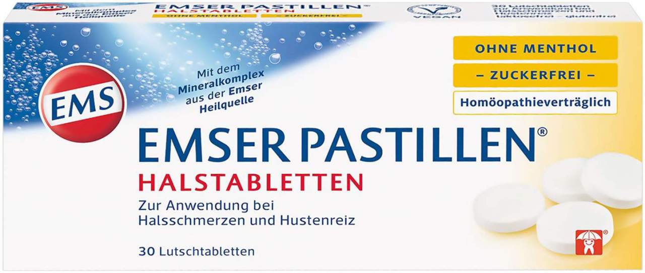 Emser Pastillen ohne Menthol zuckerfrei 30 Stück