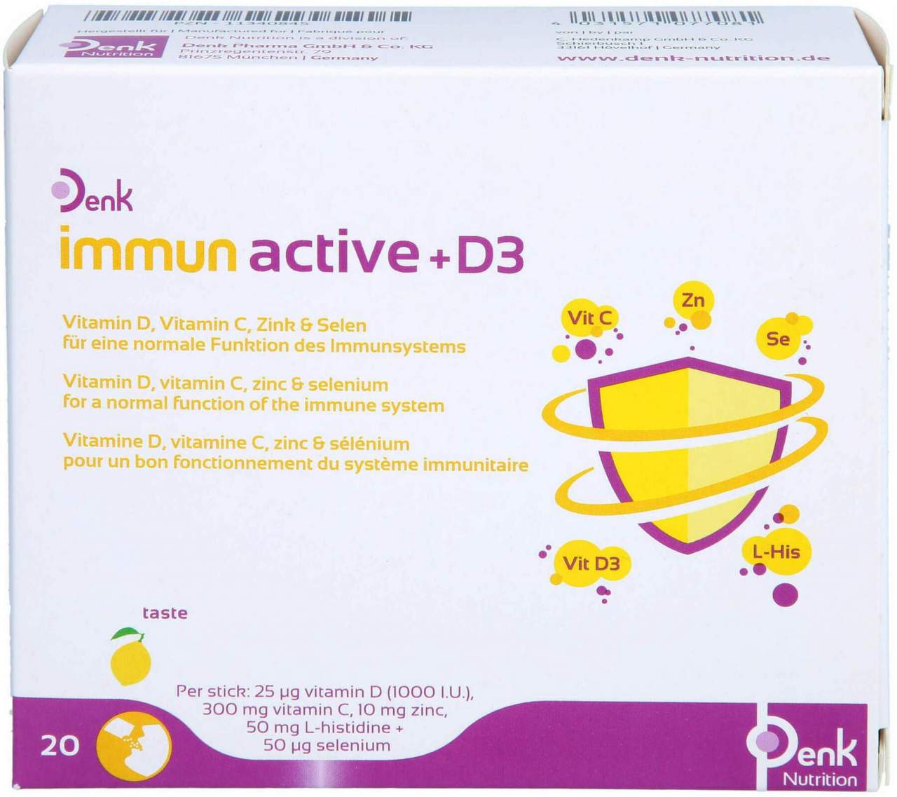 Immun Active+d3 Denk Pulver 20 Beutel