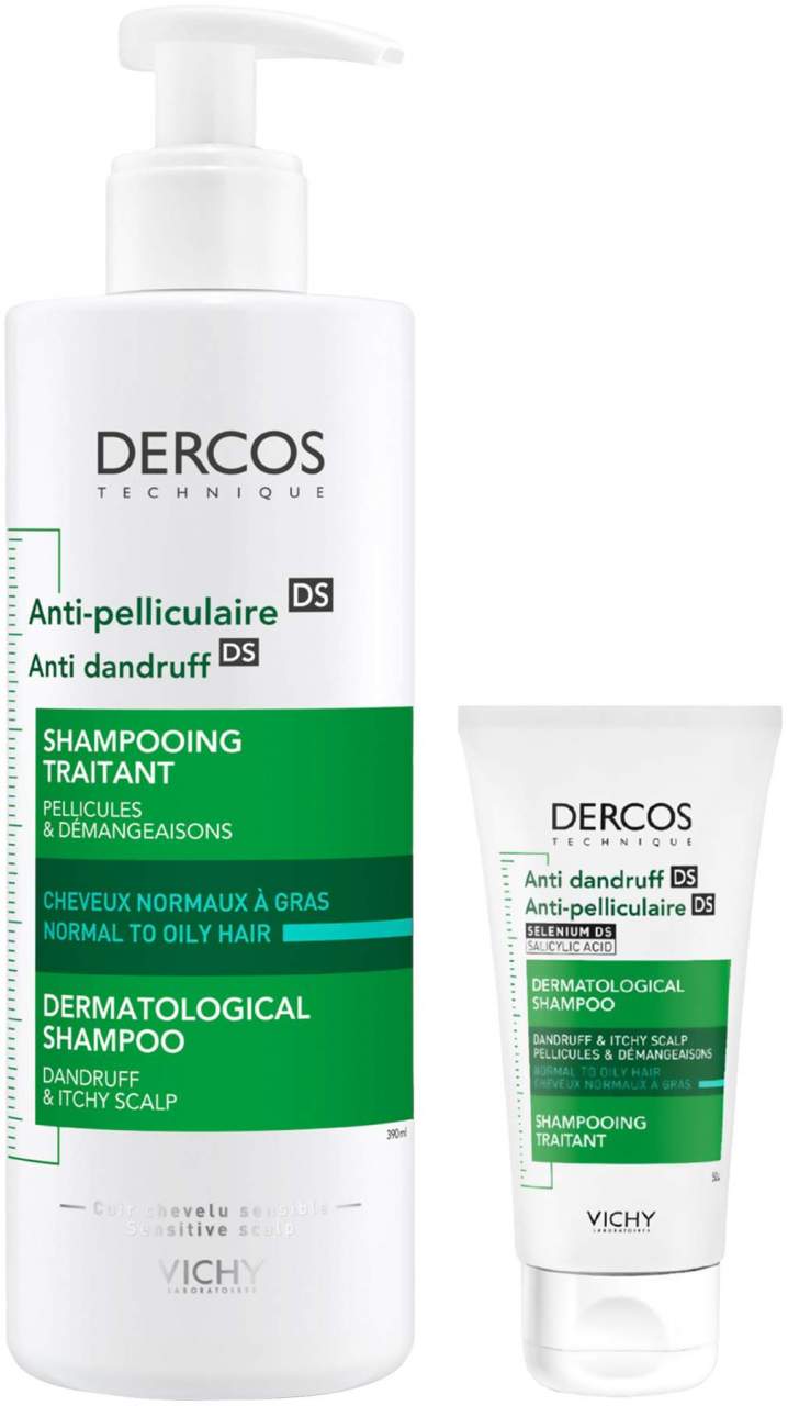 Vichy Dercos Anti Schuppen Shampoo fettige Kopfhaut 390 ml + gratis 50 ml