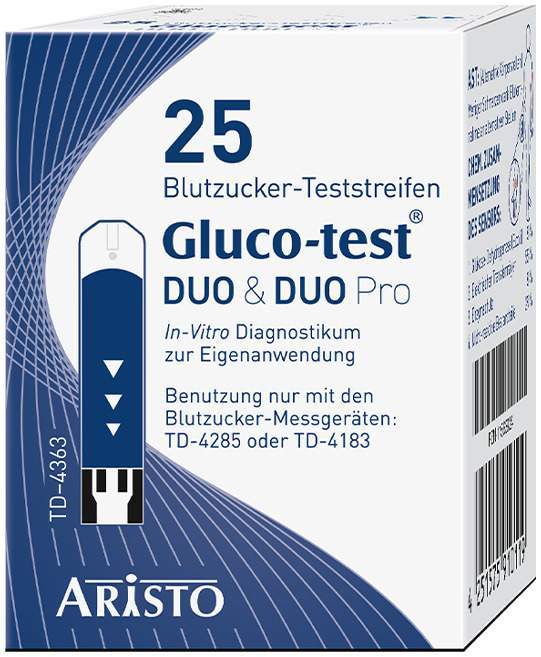 Gluco Test Duo Für Td-4285 25 Teststreifen