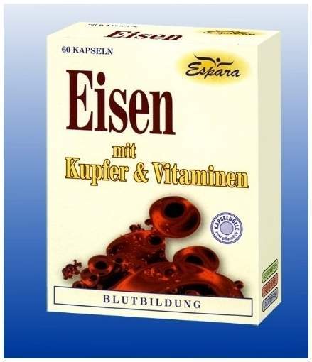 Eisen Kapseln Mit Kupfer & Vitaminen 60 Stück