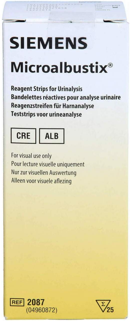 Microalbustix Harnteststreifen Visuell Auswertbar 25 Stück