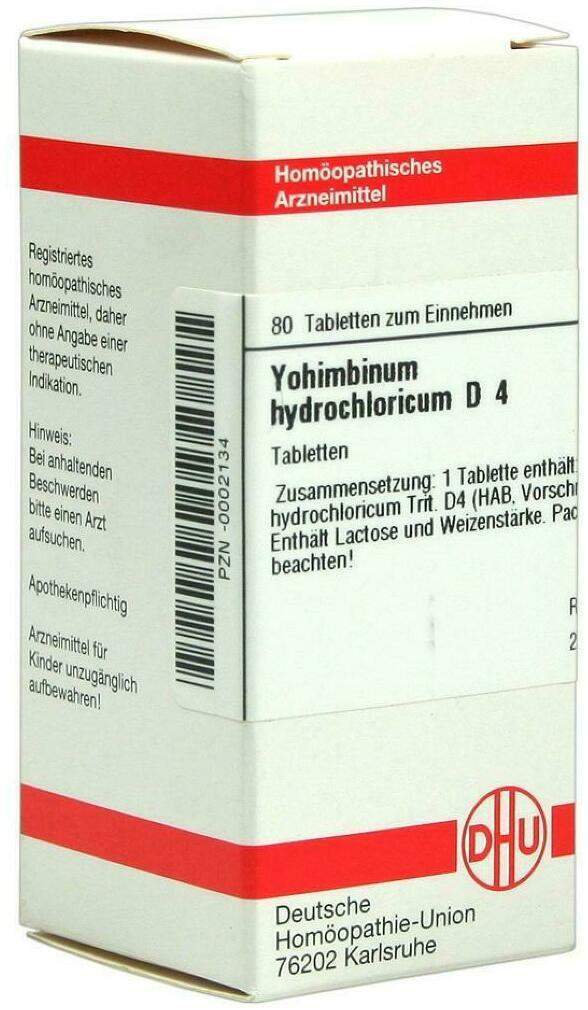 Dhu Yohimbinum Hydrochlorid D4 80 Tabletten