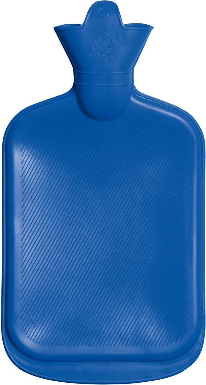Wärmflasche 2 Liter, blau