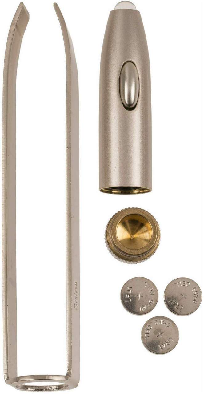 Pinzette Schräge Spitze Led-Licht Edelstahl 9,5 1