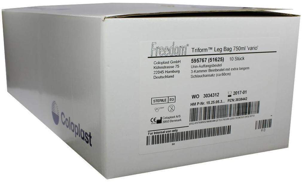 Freedom Triform 750ml Beinbeutel Variabel Kürzbar Steril