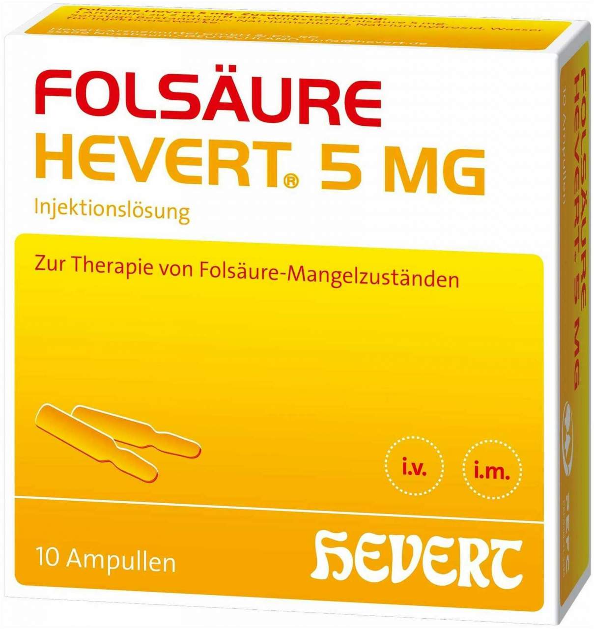Folsäure Hevert 5 mg Ampullen