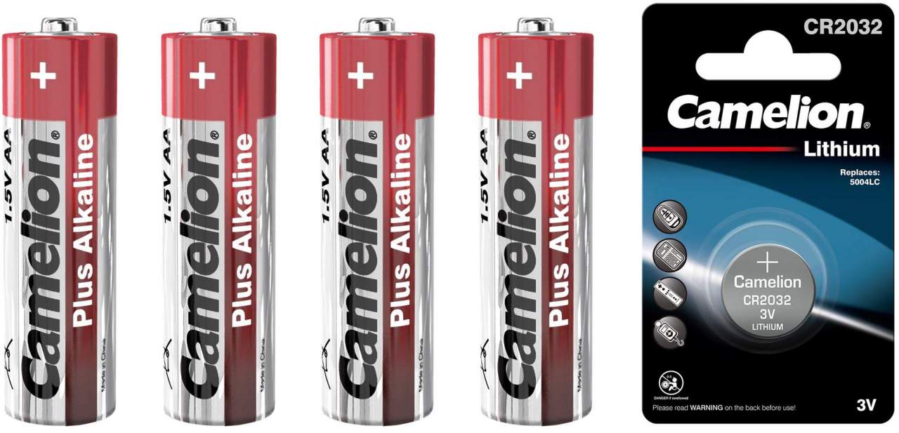 AAA Alkaline Plus Batterien + CR2032 Knopfzelle im Set