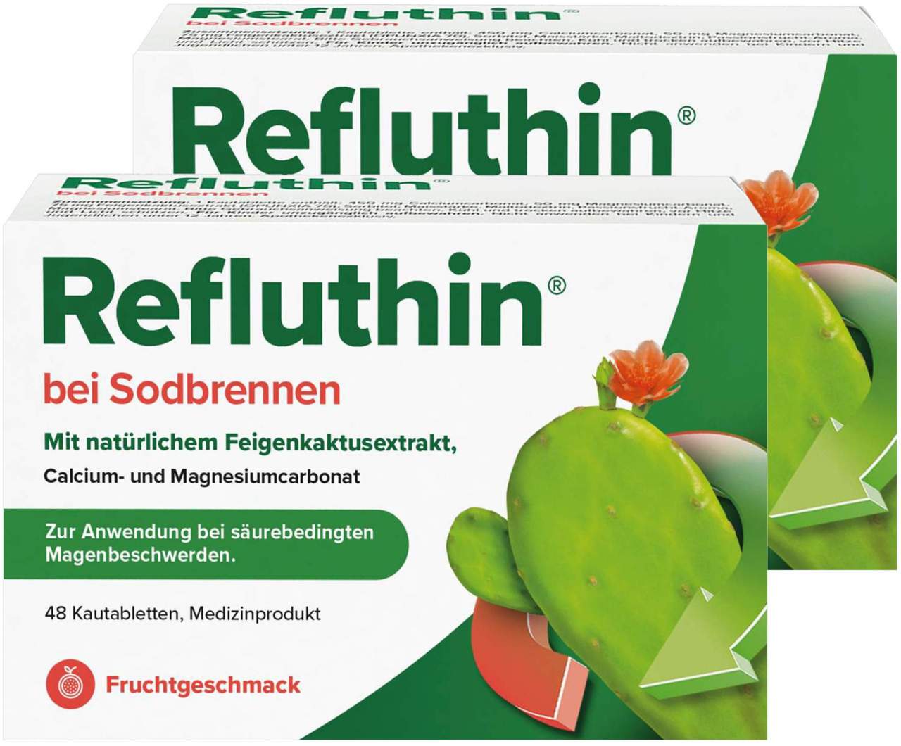 Refluthin Kautabletten Fruchtgeschmack 2 x 48 Stück