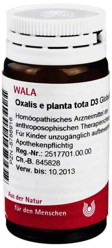 Wala Oxalis E Planta Tota D3 20 G Globuli