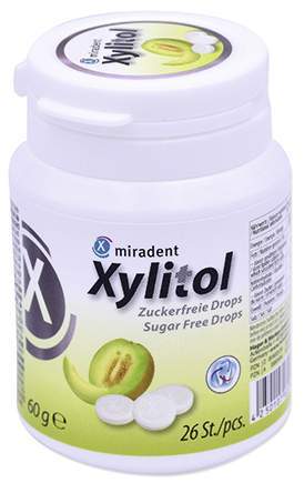 Miradent Xylitol Drops Zuckerfrei Melon 60 G Bonbons