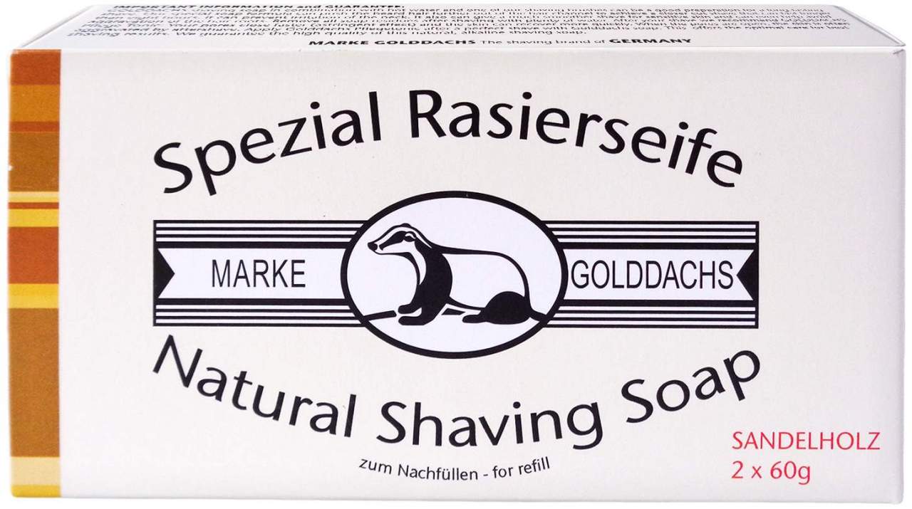 Rasierseife Sandelholz 2er Pack Golddachs 2x60g