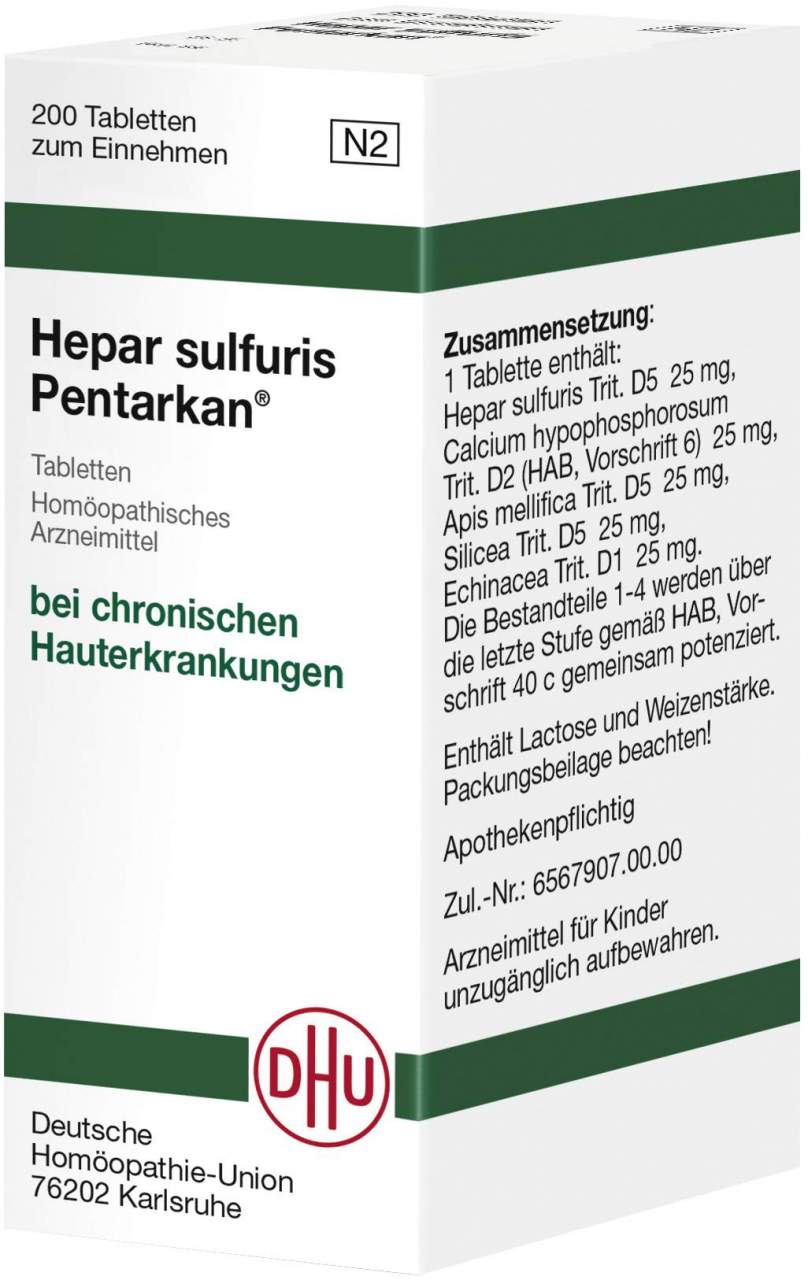 Dhu Hepar Sulfuris Pentarkan Tabletten