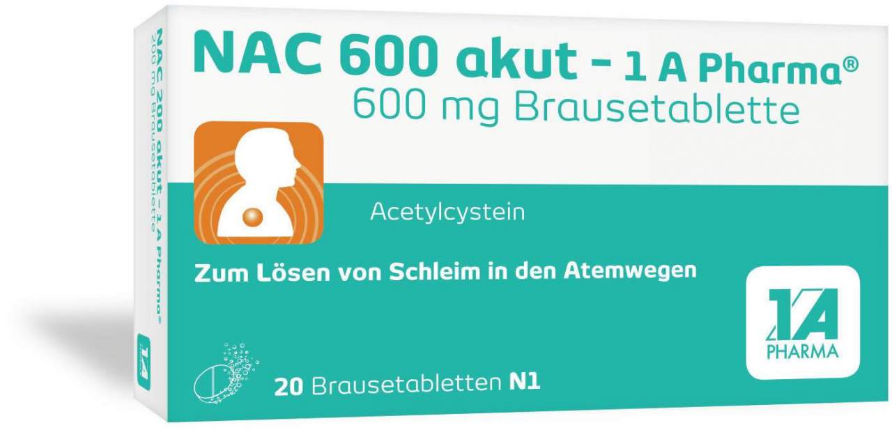 Nac 600 Akut 1A Pharma 20 Brausetabletten
