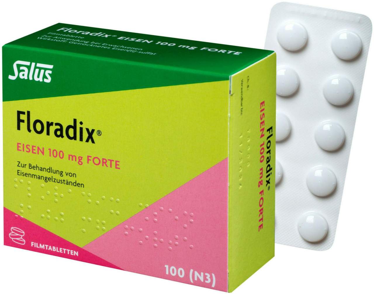 Floradix Eisen 100 mg Forte 100 Filmtabletten