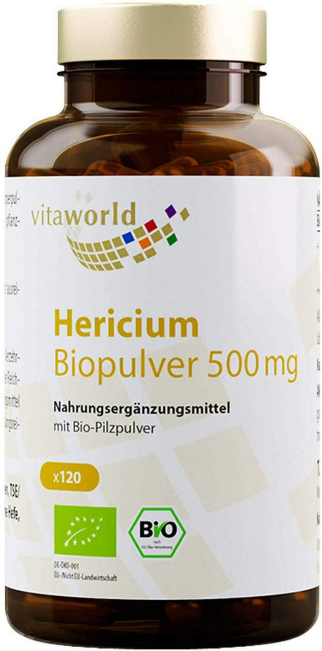 Hericium Biopulver 500 mg Kapseln 120 Stück