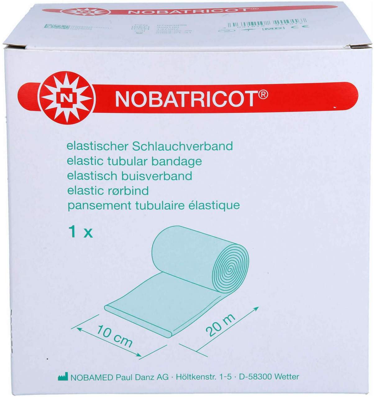 Nobatricot Schlauchverband 10 cm X 20 M 1 Stück