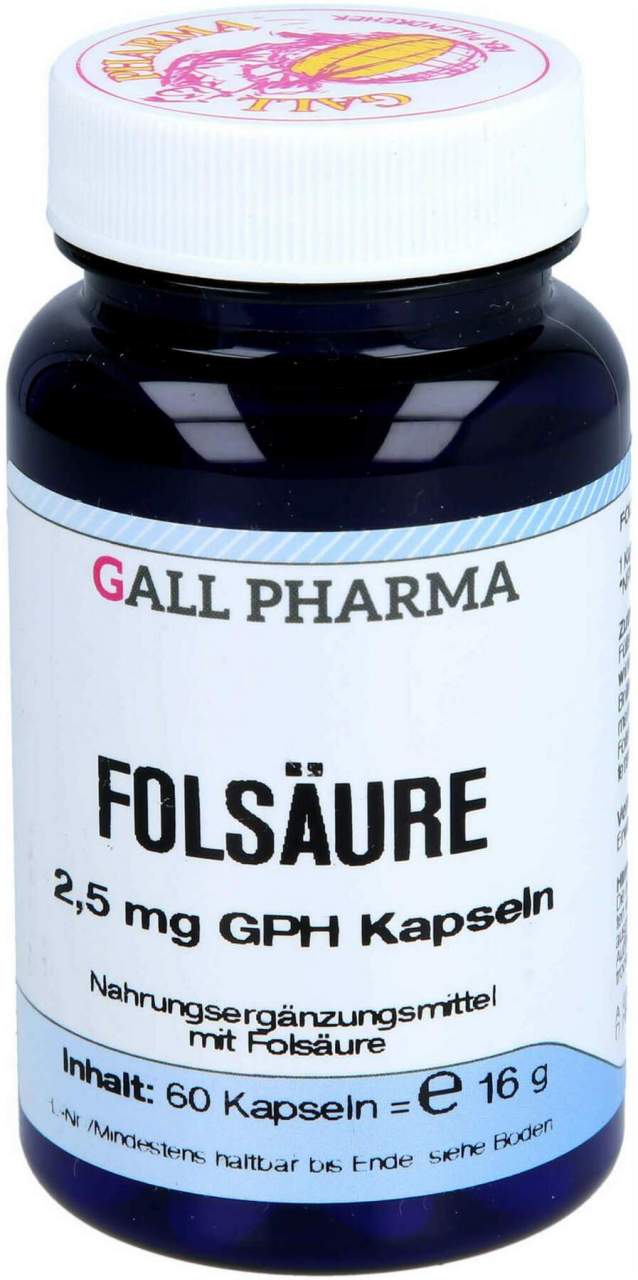 Folsäure 2,5 mg Gph Kapseln 60 Stück